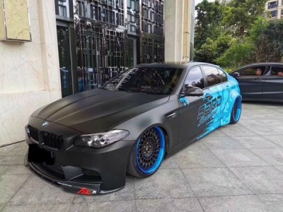 Black blue BMW 5 series airstruts extremely low profile