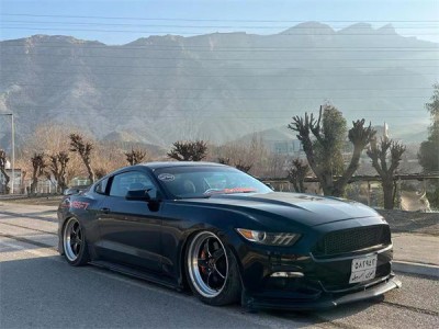 Six generations of Ford Mustang Air struts play more fun